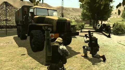 Arma 2 CO/OA - T-55 vs Artillery Guns (Direct Fire)