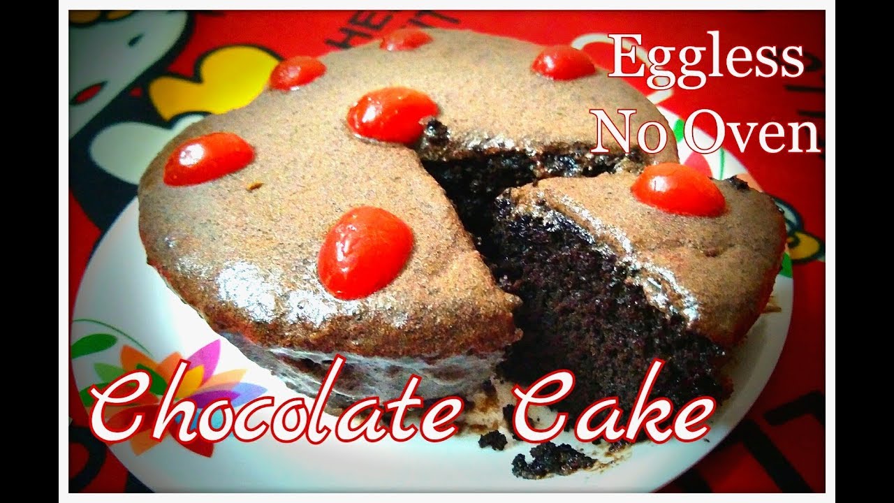 Eggless Chocolate Cake Without Condensed Milk and Cream No Oven