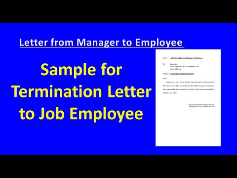 Video: How To Make An Entry In The Employment Letter Of Dismissal Of Your Own Free Will