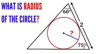 In-depth explanation! | Find Radius of the circle? | (Circle inscribed in a triangle) | #math #maths