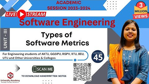 SE45: Types of Software Metrics | Classification of Software Metrics in Software Engineering