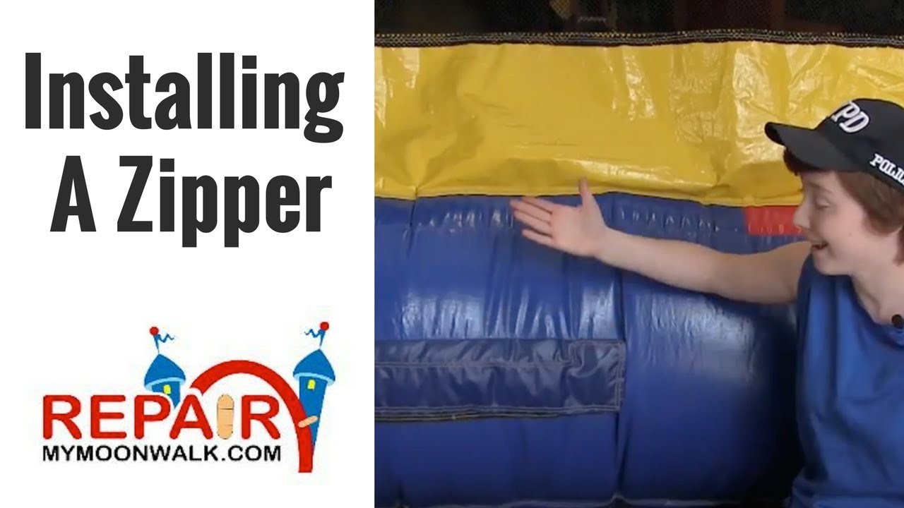 DIY - Inflatable Zipper Replacement - Zipper by the foot for bounce house  repair
