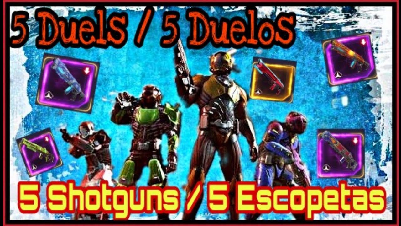 Shadowgun Legends | 5 Duels With 5 Different Shotguns / 5 Duelos Con 5 Diferentes Escopetas!!