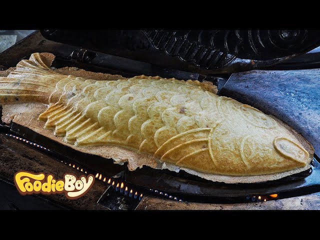 대전 황금어장 식품 / 대왕붕어빵(Giant Fish-Shaped Bread) / Korean Street Food / Gold Bread, Daejeon Korea