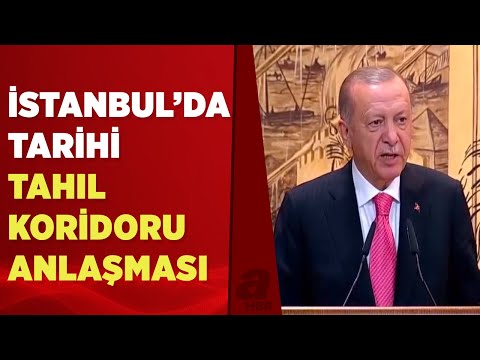 Tahıl Koridoru Anlaşması imzalandı! Başkan Erdoğan ve Guterres'ten önemli açıklamalar