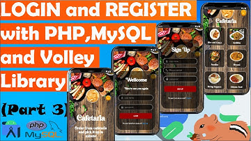 login and register with php MySQL and volley library in android studio 2023 (part 3)