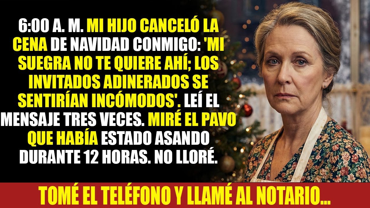 6 AM, Mi hijo canceló la cena de Navidad: 
