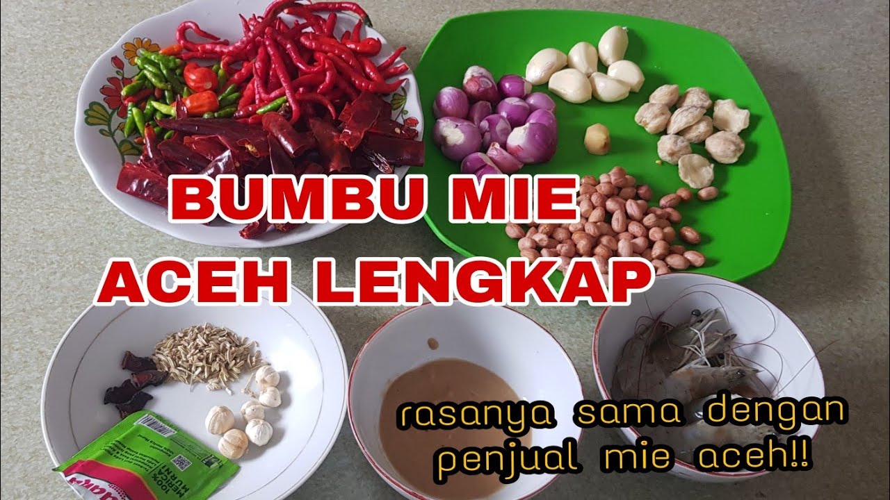 RESEP BUMBU MIE ACEH ENAK LENGKAP || WAJIB ADA STOK BUMBU INI DI KULKAS !!