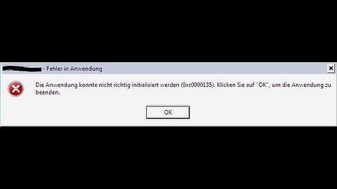Windows XP Fehler: 0xc0000135 "Die Anwendung konnte nicht richtig initialisiert werden"