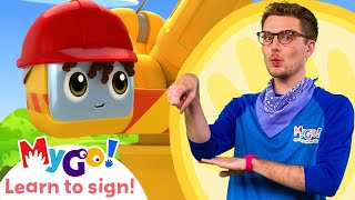 Learn Sign Language with Blippi Wonders! | Crane | MyGo! | ASL for Kids