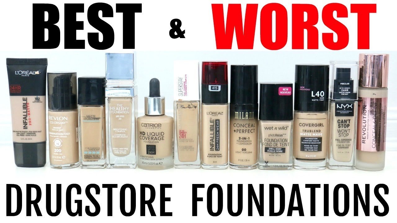 best high coverage drugstore foundation