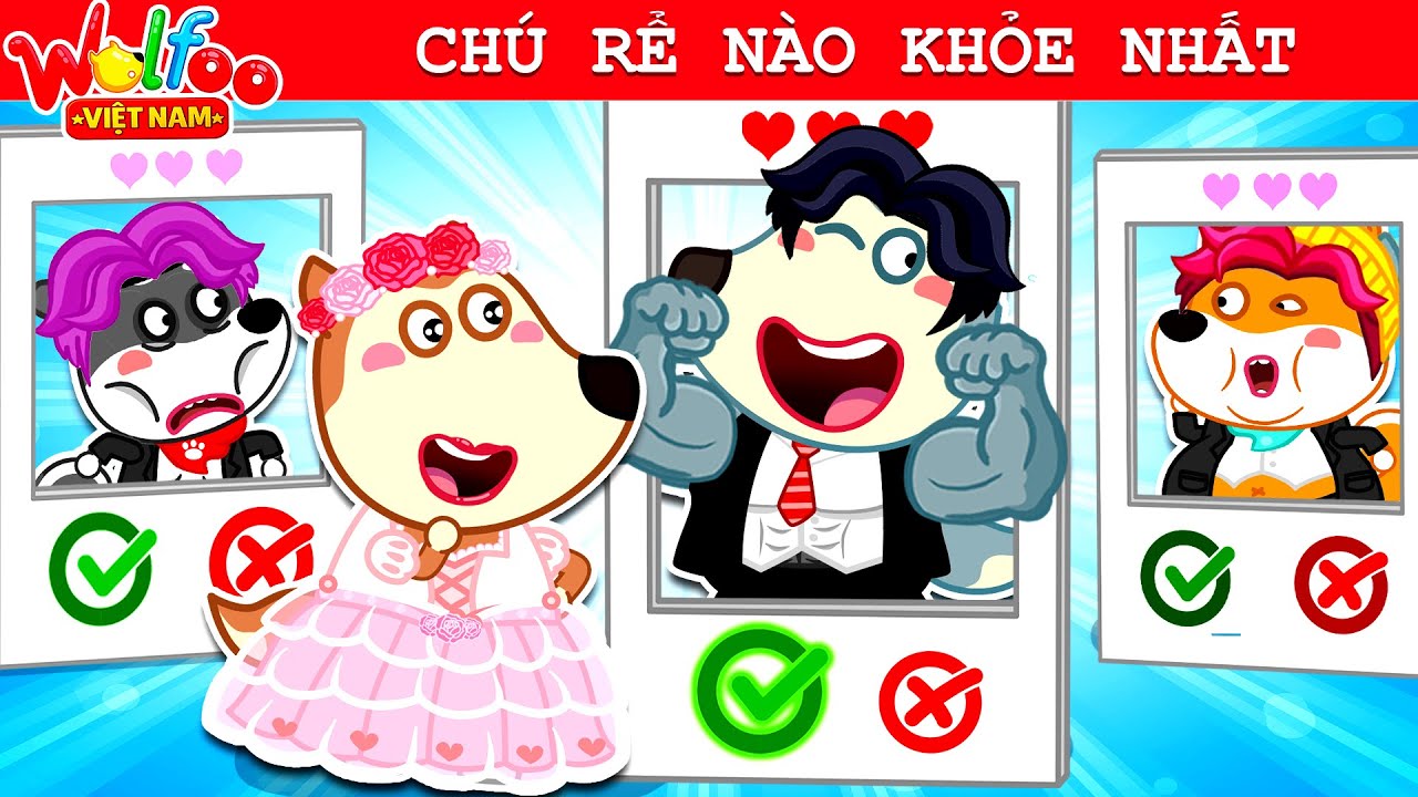 Wolfoo Việt Nam ⭐ Lucy Bình Chọn Chú Rể Tuyệt Nhất: Cơ Bắp, Mũm Mĩm Hay Ốm? | Hoạt Hình Thiếu Nhi