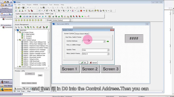 PLC Control TK HMI Screen Jump