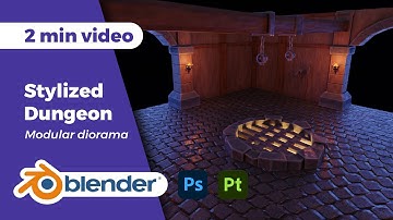 Stylized Dungeon - 3D Modular Diorama  I  Creative process