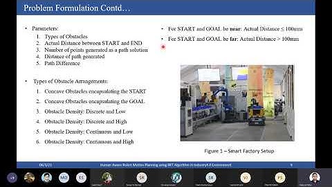 Human Aware Robot Motion Planning in Industry 4.0 Environment | IEEE IISc WISE Event ( May 22 2021)