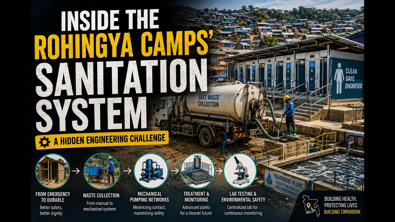 Inside the Rohingya Camps’ Sanitation System 🚰 | A Hidden Engineering Challenge