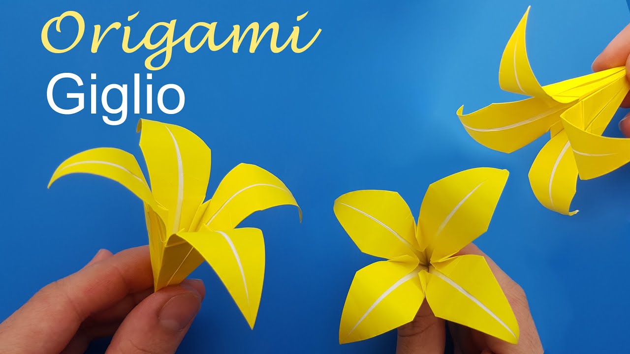 Origami Giglio Fiore, come fare un giglio di carta YouTube