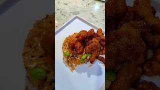 Quick Fried Rice And Orange Chicken