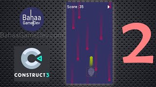 Particles, Score & High Score - Avoid Falling Balls Construct 3 Tutorial screenshot 2
