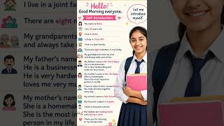 INTRODUCTION 💁‍♀️ for school students Easy and simple self introduction in English #shadowingenglish