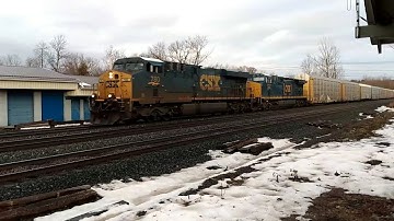 [HD] CSX Q205 Empty Autorack Train Westbound - Fairport, NY