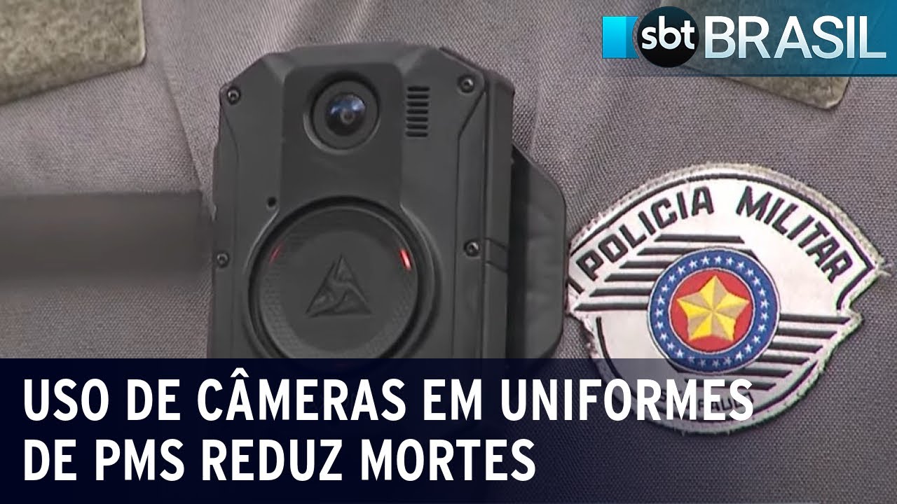 Uso de câmeras em uniformes de PMs reduziu mais de 50% das mortes em ações | SBT Brasil (06/12/22)