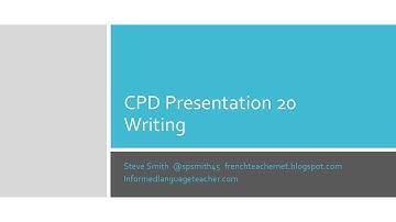 Second language teaching CPD 20 Writing