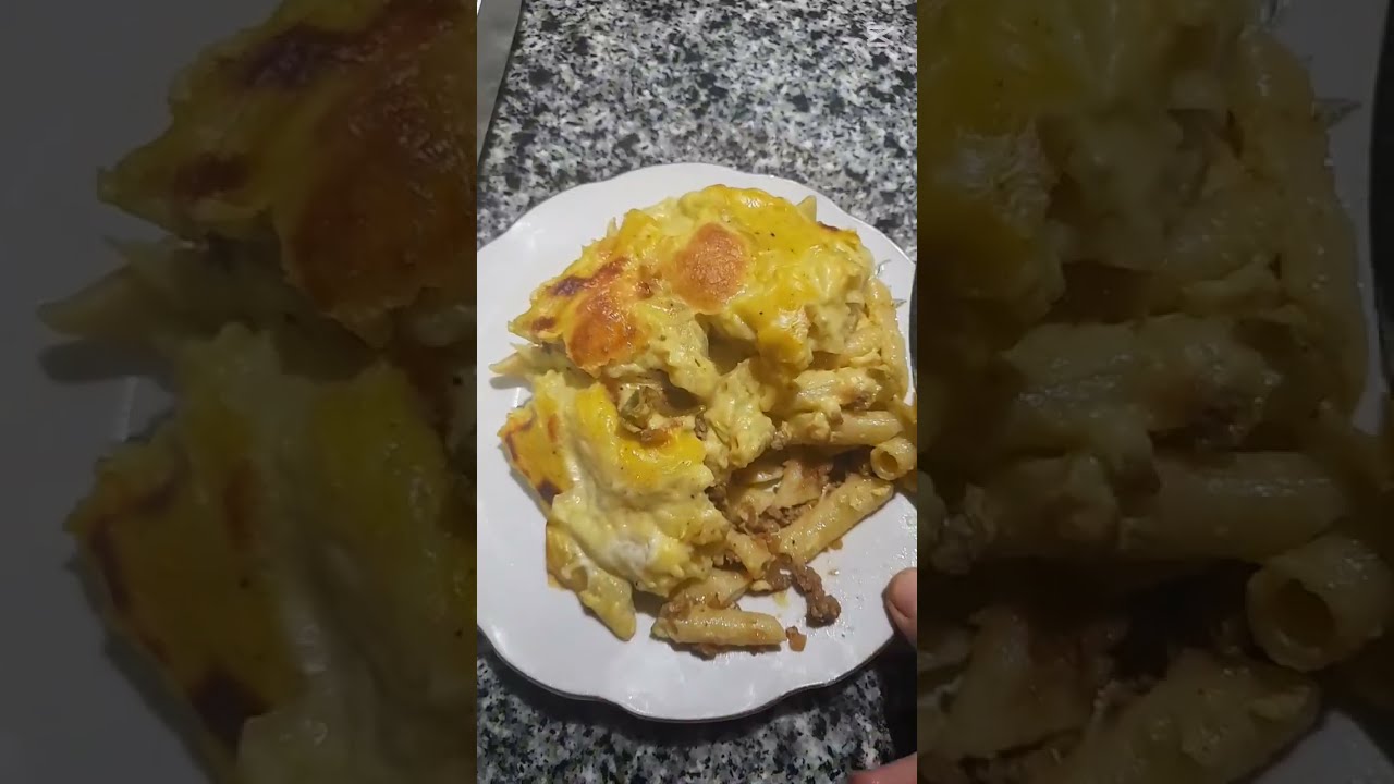 مكرونه بالبشاميل بطريقه الطيبين