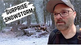 A Surprise SNOWSTORM Interrupts Our Easter at the Tiny Cabin!