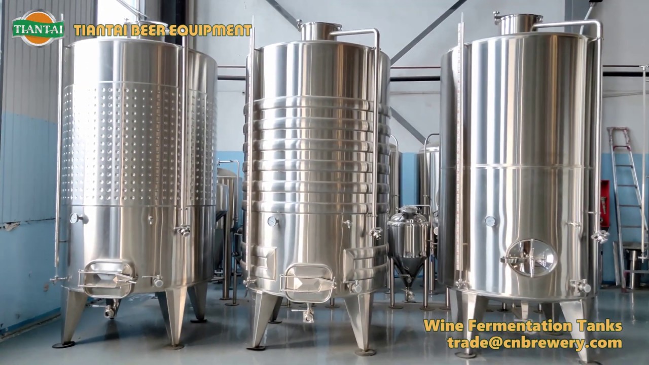Tiantai Stainless Steel Wine Fermenter Fermentation Tanks Youtube