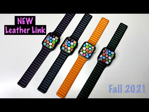 ALL NEW Leather Link Bands for Apple Watch Series 7 | Fall 2021 | (ALL COLORS!) | Review