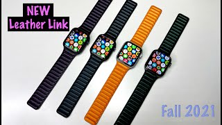 ALL NEW Leather Link Bands for Apple Watch Series 7 | Fall 2021 | (ALL COLORS!) | Review