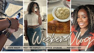 Weekend vlog | Graduation parties • office upgrade • Mother’s Day + date night with my man