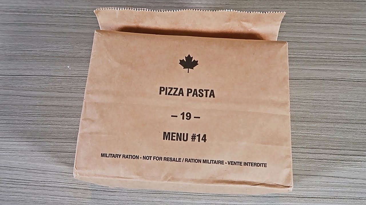 ⁣Canadian MRE Menu 14 (Meal Ready to Eat)