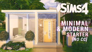 Tiny Modern & Minimal • Starter Home | Under 15k || NO CC | Stop Motion Build | Sims 4