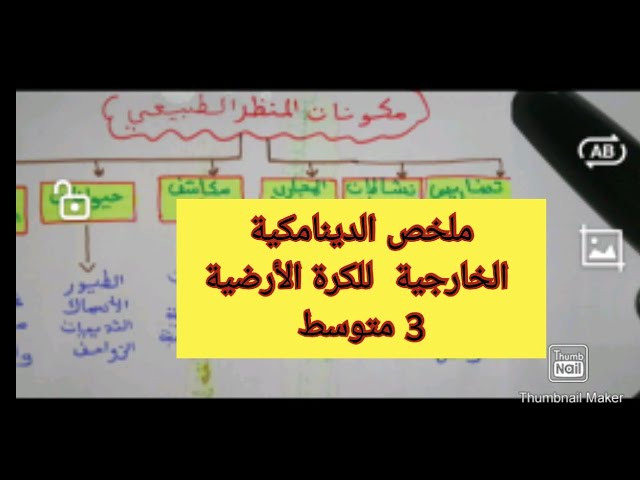 ملخص الدينامكية الخارجية للكرة الأرضية علوم الطبيعة والحياة سنة الثالثة متوسط تحضيرا للفرض والاختبار