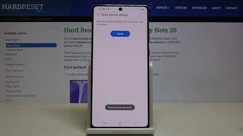 How to Reset Network Settings in SAMSUNG Galaxy Note 20 – Reset Network Preferences