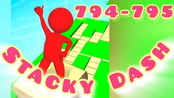 Overcoming Obstacles: Stacky Dash All Levels #794 #795 Gameplay