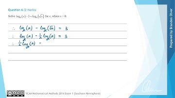 VCAA Mathematical Methods 2014 Exam 1 - Question 6