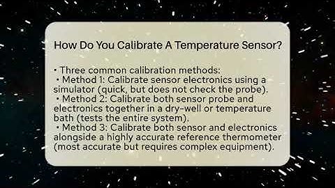 How Do You Calibrate A Temperature Sensor? - Talking Tech Trends
