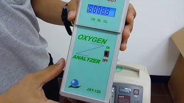 Oxygen analyzer to test purity of oxygen concentrator