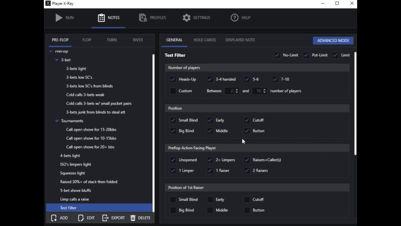 Player X-ray Overview Tutorial