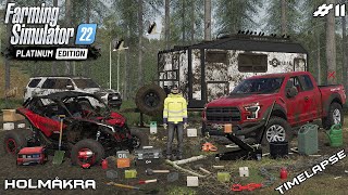 OFF ROAD RECOVERY - CAMPERS STUCK IN MUD  | Forestry ON Holmakra | Farming Simulator 22 | Episode 11