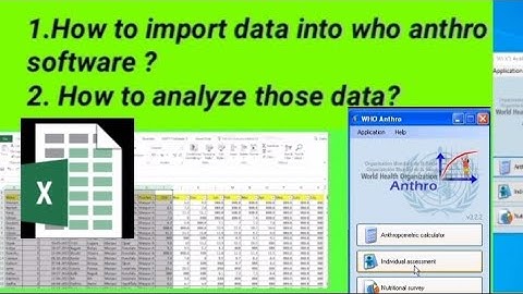 How to import data (file) into Who anthro software? in 2025.