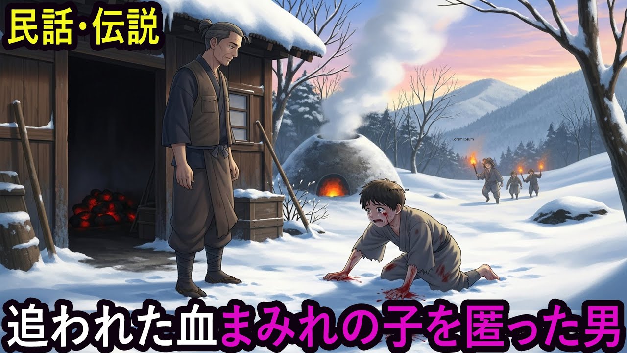 母を殺した罪で追放された少年を引き取った寡黙な炭焼き。真相も聞かずに育てたが、十五年後に無実が証明された  野談  伝説  昔話  説話  民話