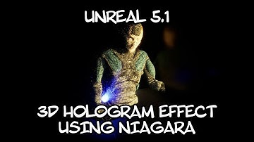 Unreal Niagara - 3D hologram effect