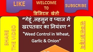 ”गेहूं, लहसुन व प्याज में  खरपतवार का नियंत्रण ”  “Weed Control in Wheat,  Garlic & Onion”