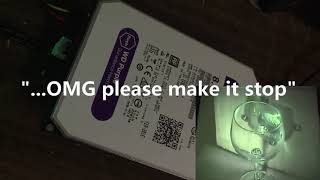 This is how loud that WD 8TB Hard drive is... (the glass breaking version)
