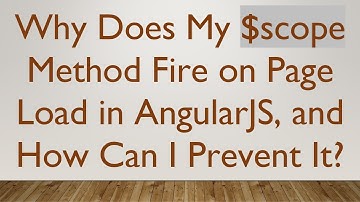 Why Does My $scope Method Fire on Page Load in AngularJS, and How Can I Prevent It?