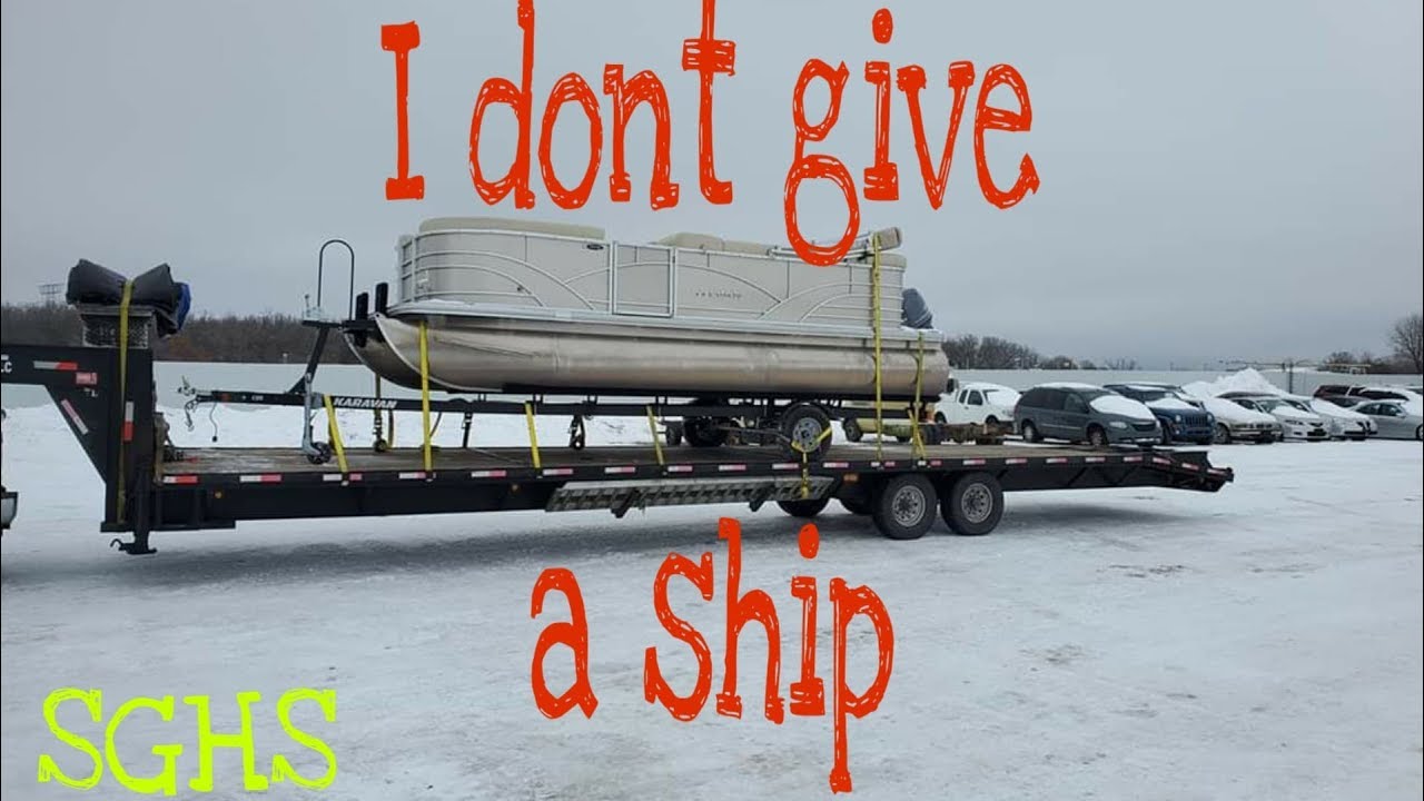 Hauling a boat on a trailer, on a trailer. YouTube
